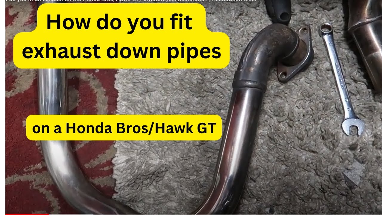 How do you fit an exhaust on the Honda Bros/Hawk GT/ #Motorcycle Restoration | Restoration Biker