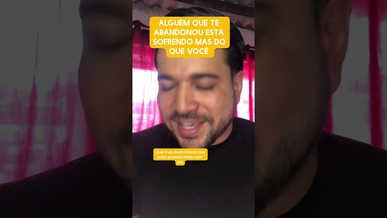 Alguém que te abandonou está sofrendo mas que você 