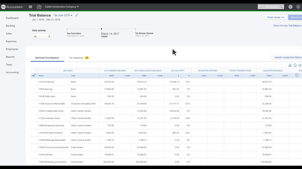 Understanding Your Working Trial Balance In QuickBooks Online Accountant
