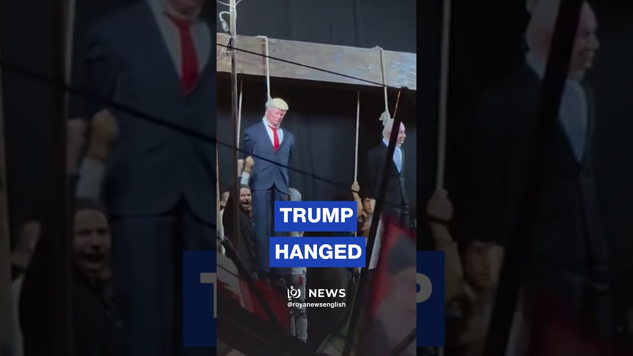 Trump, Netanyahu effigies hanged at Tehran rally