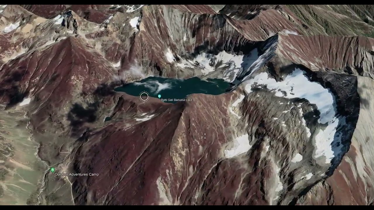 Ratti Galli Waterfall | lake in Neelum Valley | #pakistan #tourism #3d #valley #satelliteview