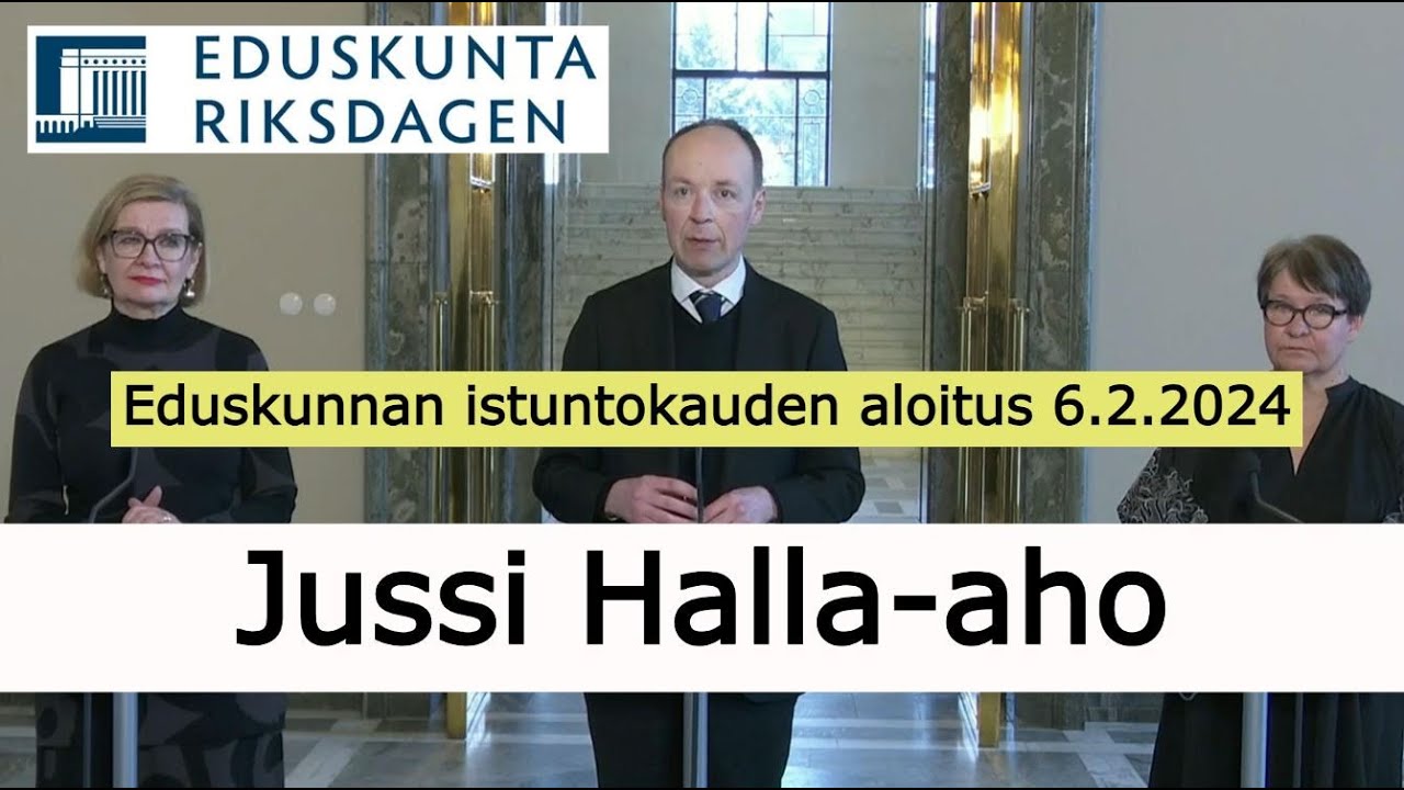 Jussi Halla-aho | Puhemiehist&ouml;n tiedotustilaisuus 6.2.2024