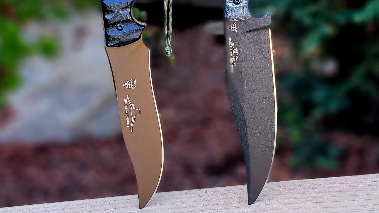 2 blades, one 4x4, which will chop better? TOPS KNIVES LONGHORN BOWIE or TOPS PRATHER WAR BOWIE 🤔