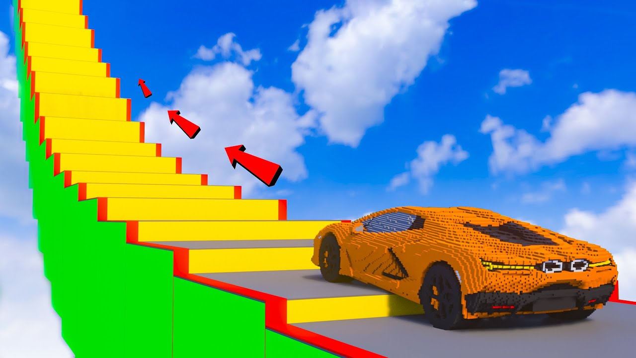 Which VEHICLE CLIMBS over the HIGHEST STAIRS in Teardown?