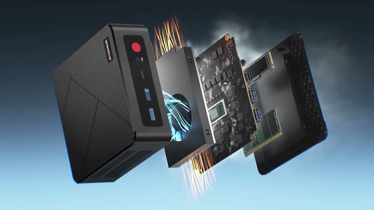 BOSGAME E4 AMD Ryzen 5 3550H 16GB DDR4 512GB SSD Mini Desktop Computer