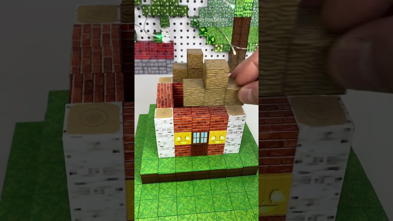 Magnetic building blocks are so fun!#minecraft #asmr #buildingtoys #satisfying #stressrelief #toys