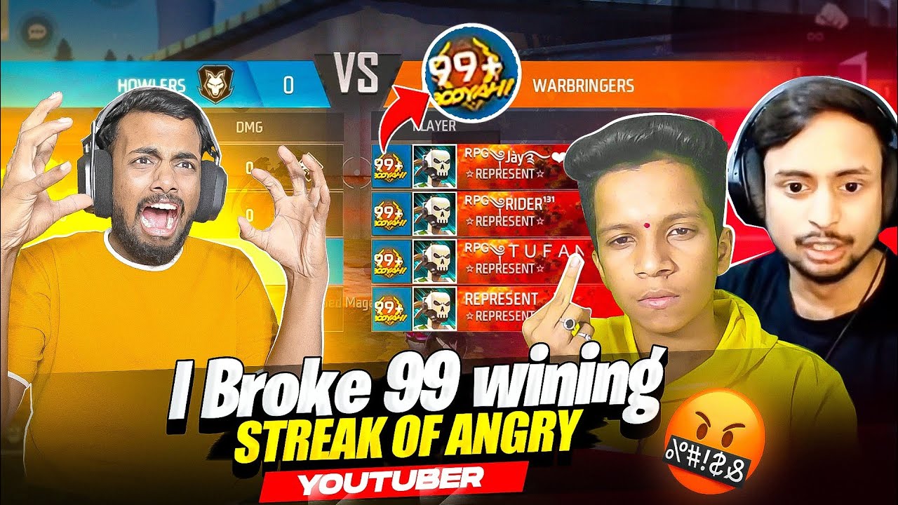 First Time Break 99 Winning Streak 😱 Angry Youtuber Vs NayanAsin 😡 गुस्सा हो गया ||