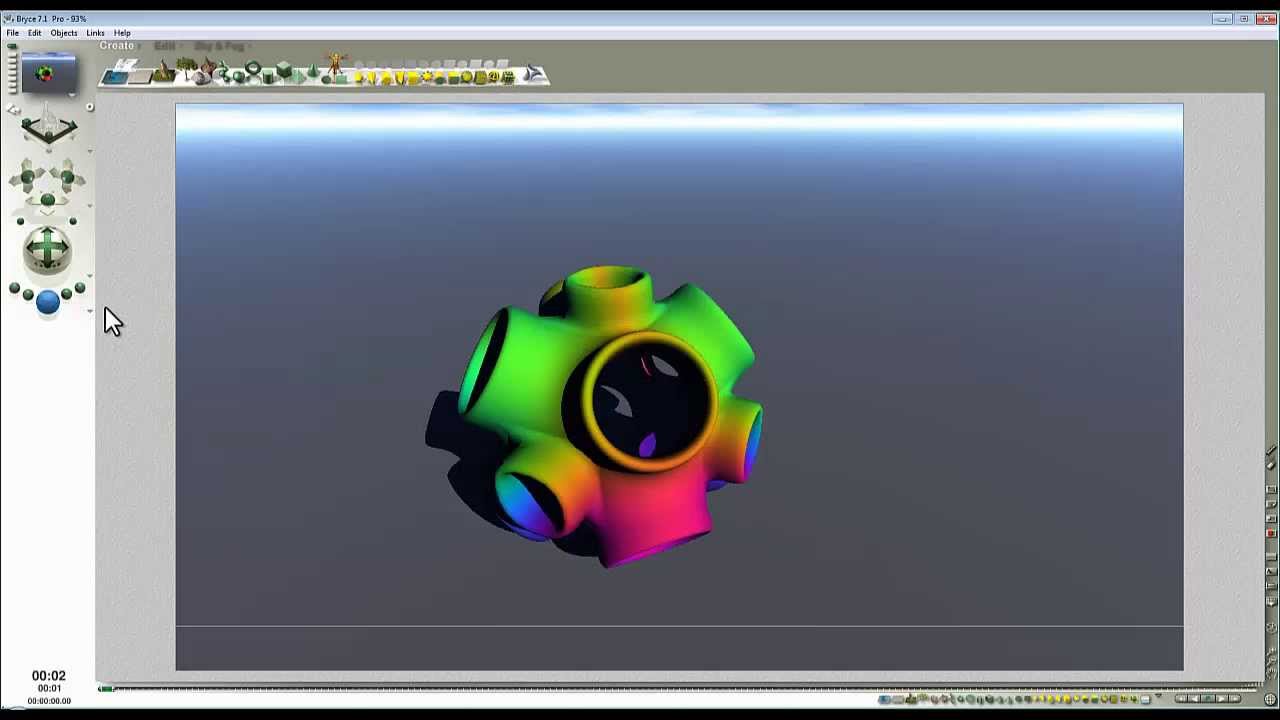Bryce 7.1 Pro Advanced - Setup for SM texture capture cubic - by David Brinnen.
