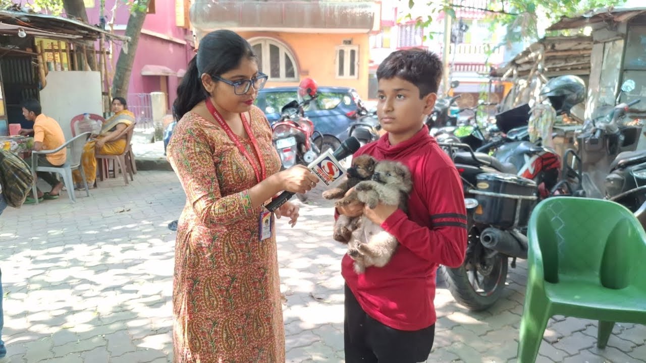 Selling 1 Black Spitz Dog in Baguiati Sakher Haat 🐶 | Daily Vlog