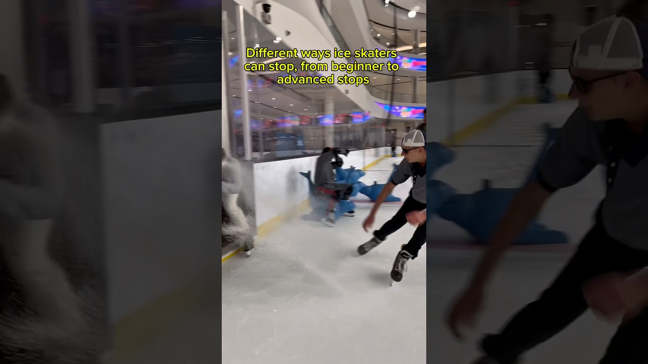 Ways ice skaters can stop on ice 