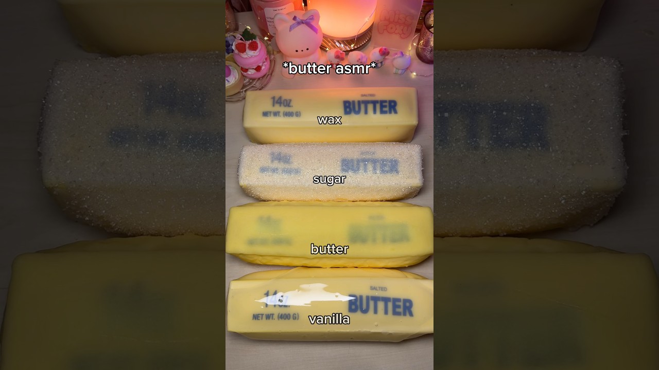 XL butter squishies asmr🧈 #asmr #squishy #asmrforsleep