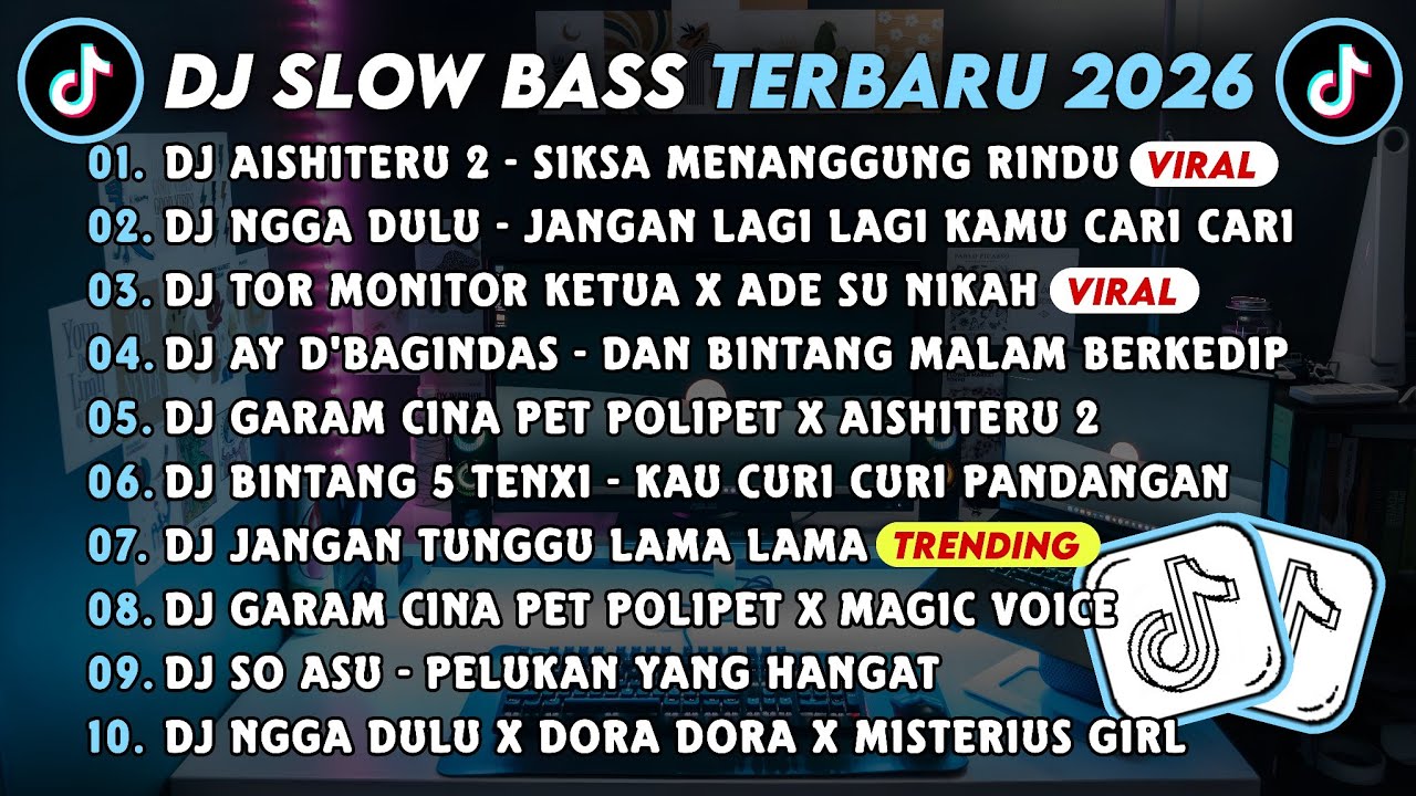 DJ SLOWBASS TERBARU 2026 || DJ AISHITERU 2 - SIKSA MENANGGUNG RINDU || DJ NGGA DULU VIRAL TIKTOK 