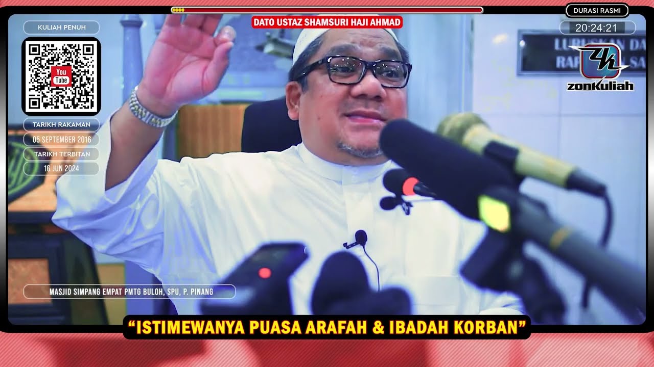 TAZKIRAH : Istimewanya Hari Arafah & Hebatnya Ganjaran Ibadah Korban - Ustaz Shamsuri Ahmad