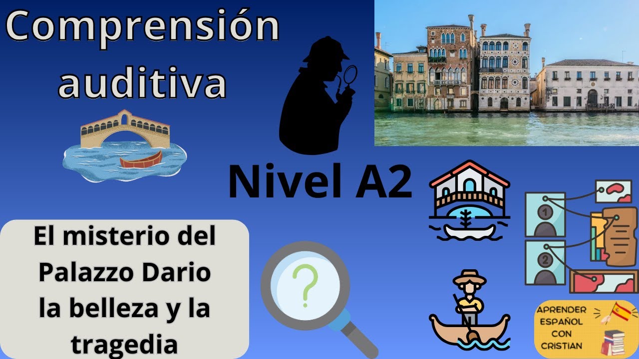 🎧COMPRENSIÓN AUDITIVA🎧-A2 (Listening) AUDIO. El MISTERIO del Palazzo Dario.