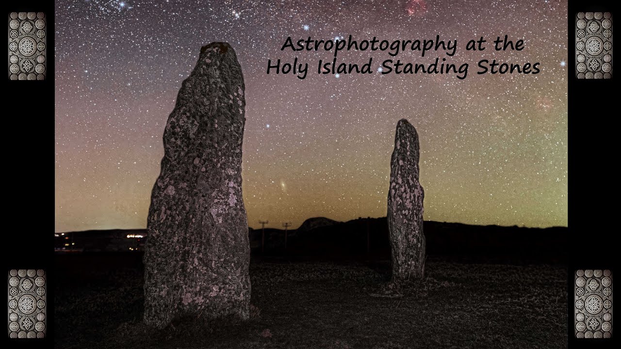 Astrophotography at Holy Island Standing Stones