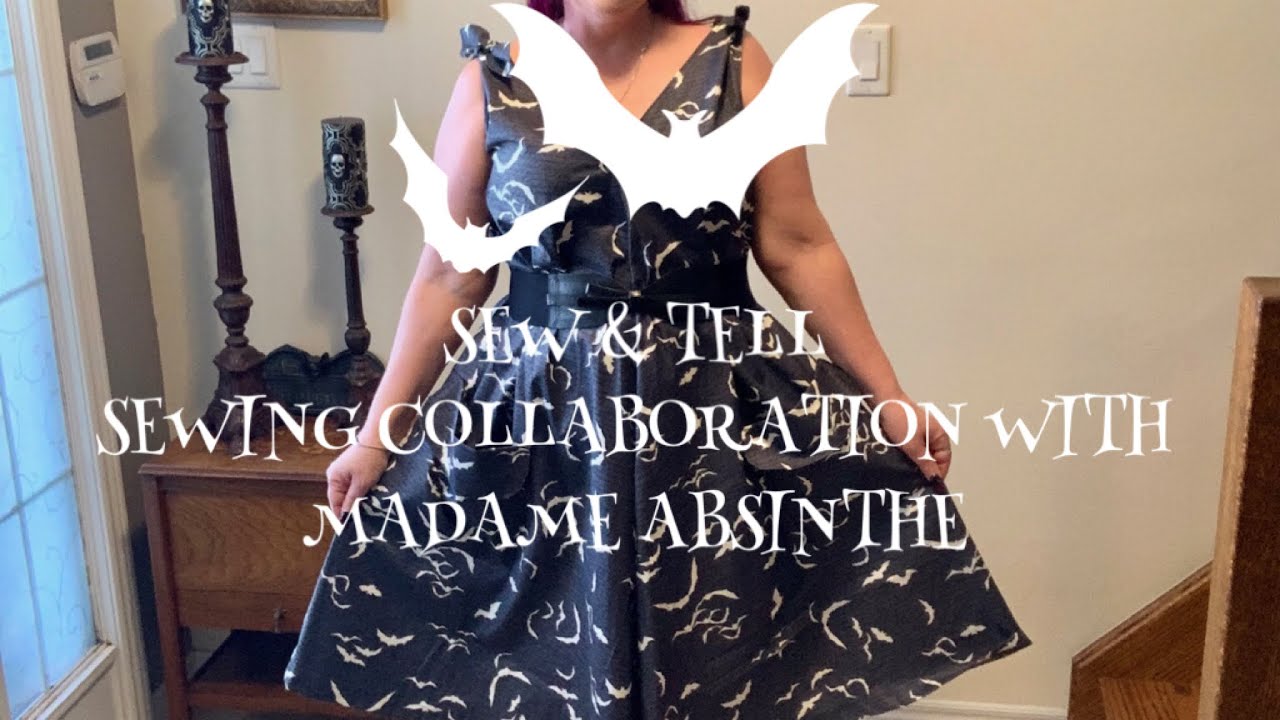 Sew & Tell - Sewing Collab With Madame Absinthe - Gertie Popover Dress- Goth MuMu