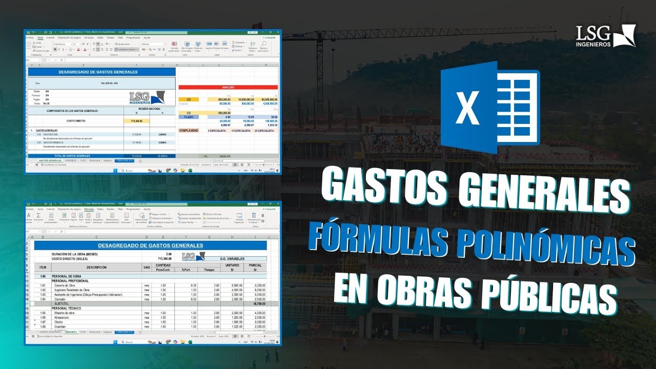 Gastos Generales y Fórmulas Polinómicas en Obras Públicas | Aprende a calcularlos fácil