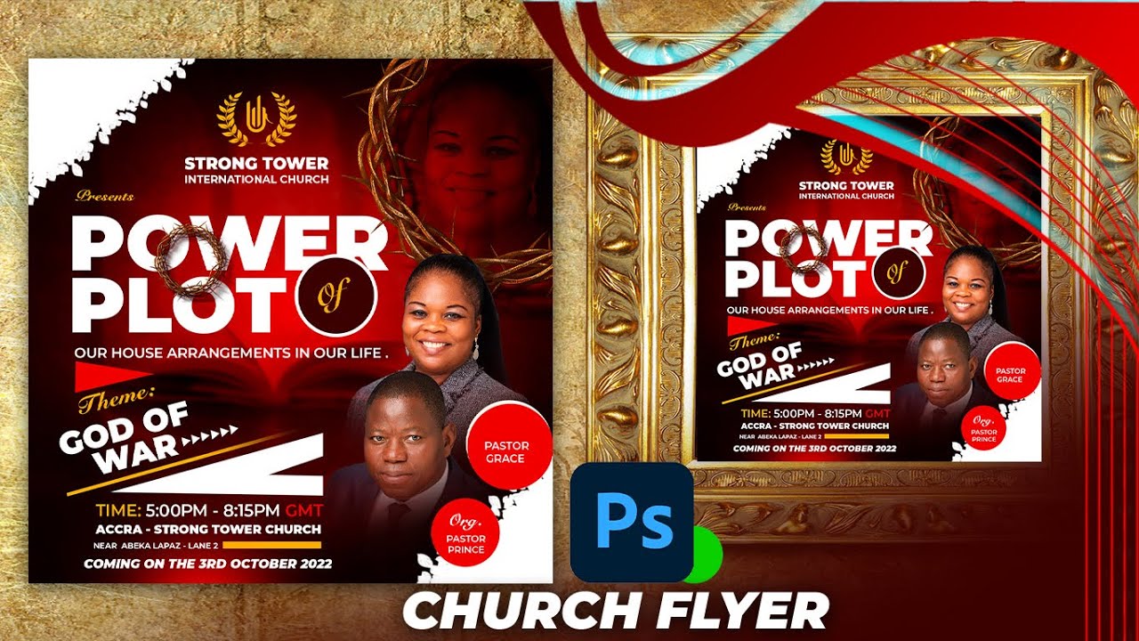 How to design a Church Flyer ( to increase your skill) - PHOTOSHOP TUTORIAL