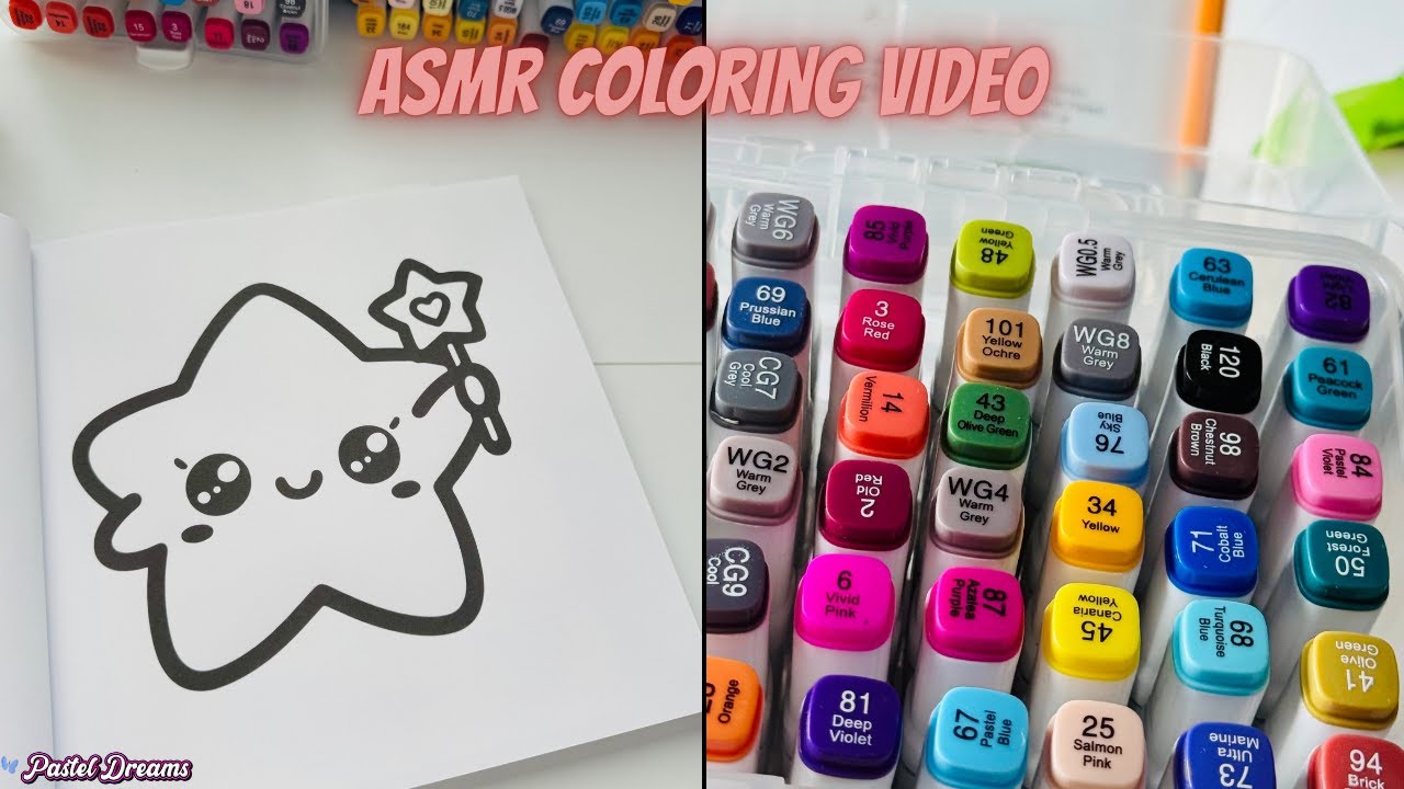 Relaxing and satisfying coloring video | ASMR Coloring my own coloring Video
