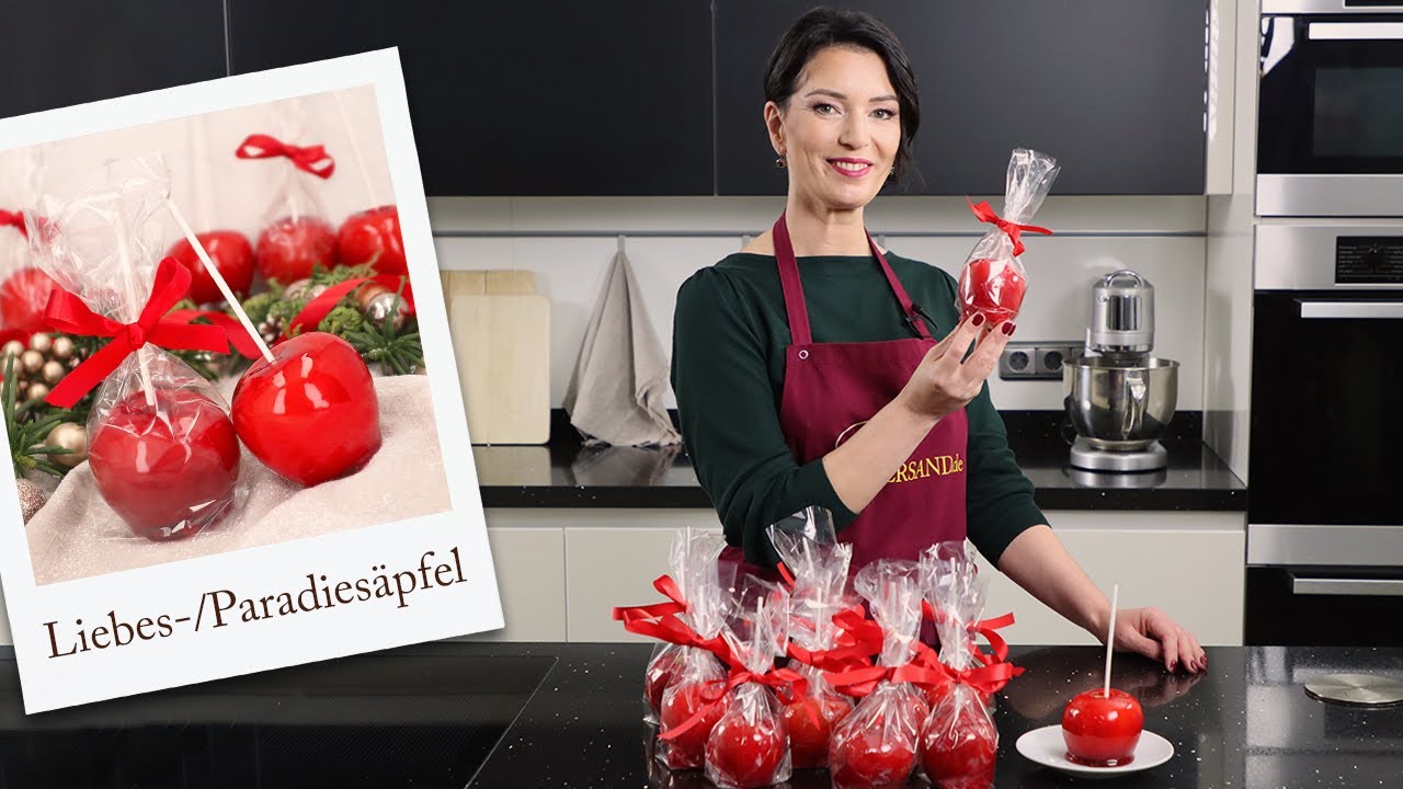 Knackige Liebesäpfel, Paradiesäpfel oder kandierte Äpfel 🤎 Leckereien vom Weihnachtsmarkt