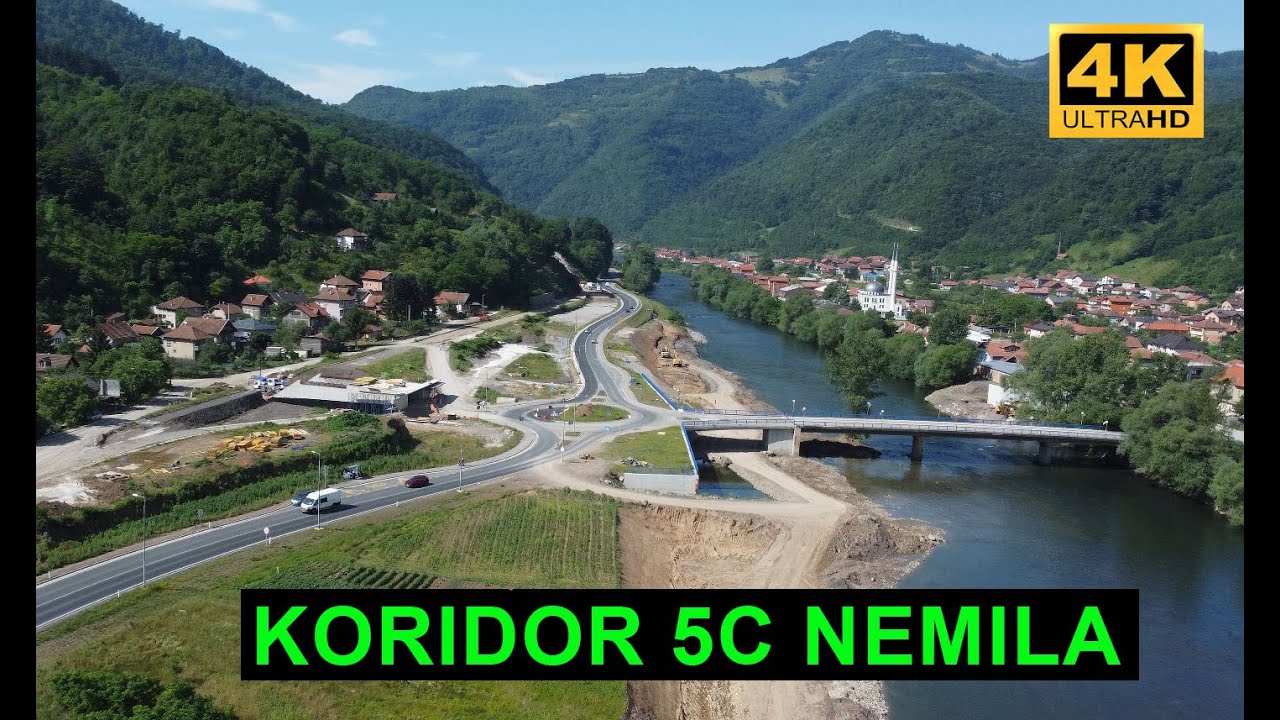Koridor 5C Nemila 🇧🇦 Autoput pored rijeke Bosne. Snimak u niskom letu.