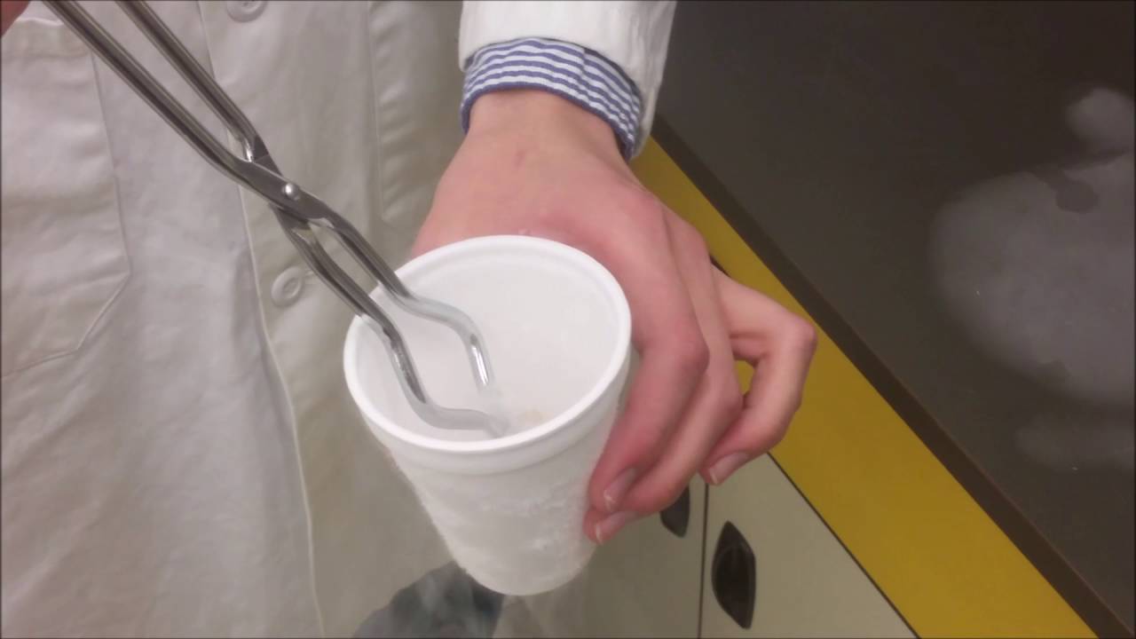 Freezing Rubber with Liquid Nitrogen