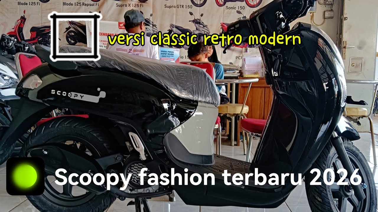 SCOOPY FASHION TERBARU 2026💥 WARNA HITAM GLOSSY PALING BANYAK DI CARI 