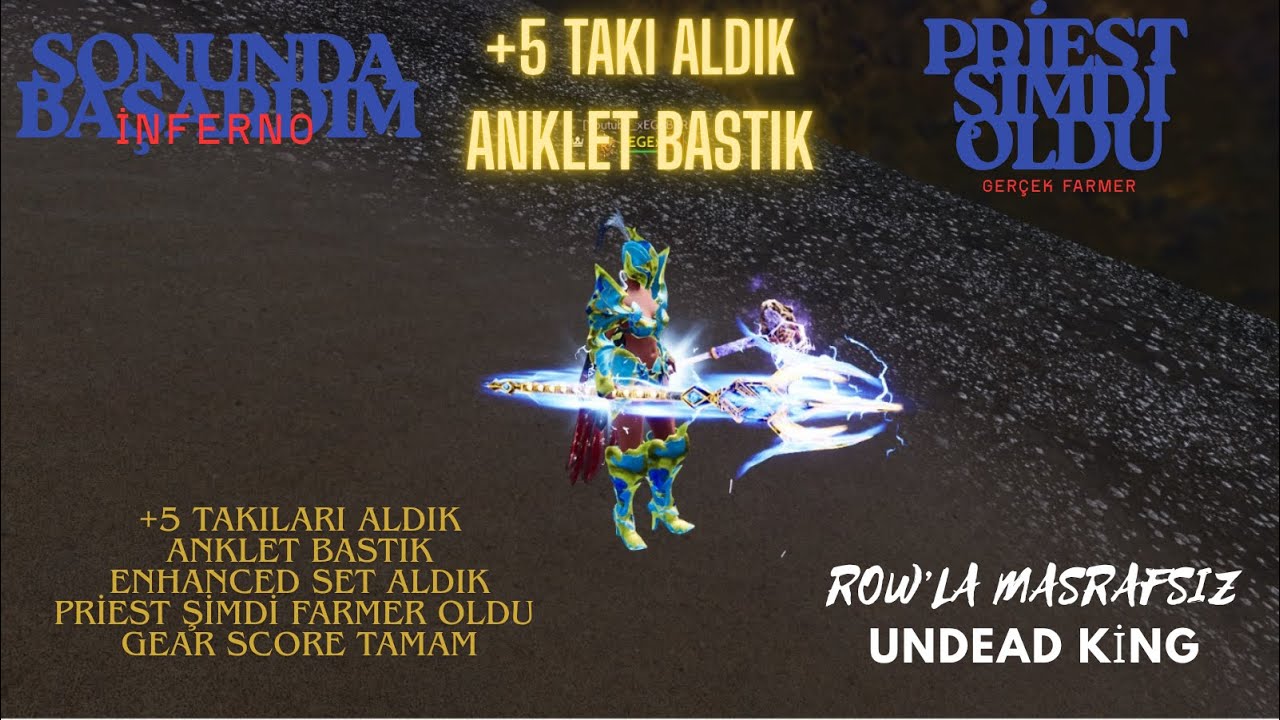 RİSE ONLİNE WARRİOR ! ANKLET BASTIM ! +5 TAKILARI ALDIM ! UNDEAD KİNG ROWDA MASRAFSIZ FARMLADIM !