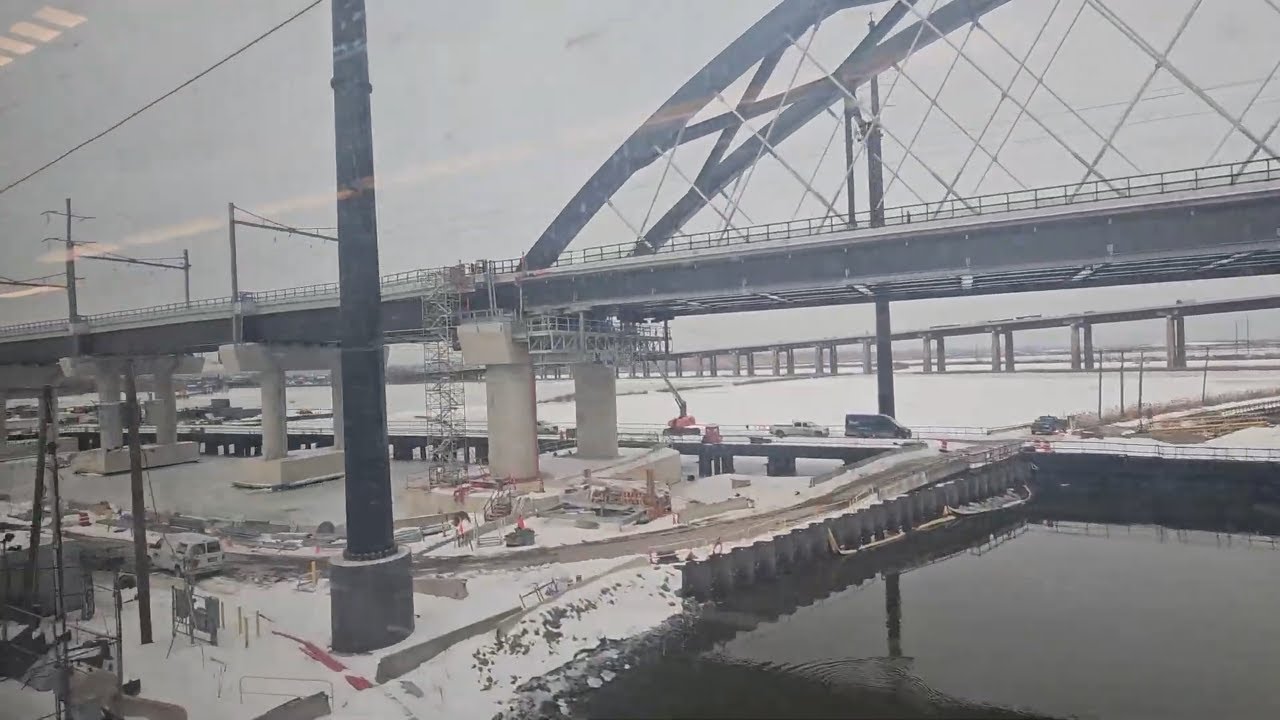 Amtrak/NJ Transit North Portal Bridge Construction (2/3/26)