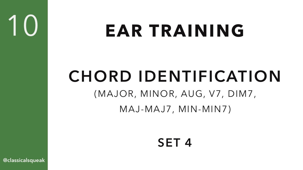 RCM Level 10 Chords (Ear Training - Major, Minor Four-Note, Aug, V7, dim7, maj7, min7) | Set 4