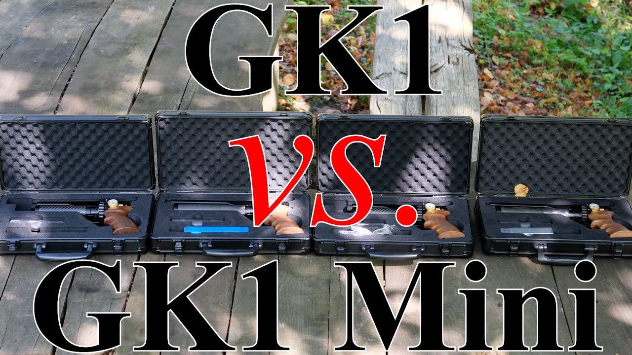 Huben GK1 Mini vs. GK1 (standard) - power vs. shot count comparison