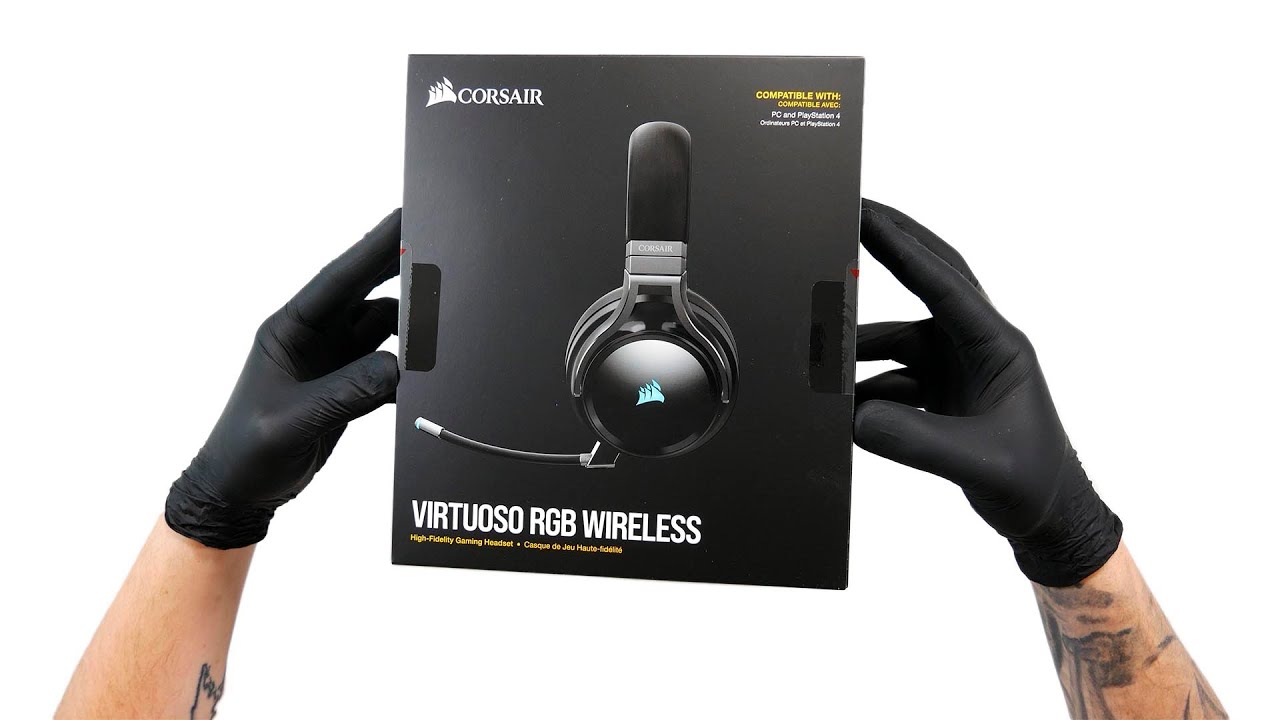 Corsair Virtuoso RGB Wireless Carbon - ASMR UNBOXING