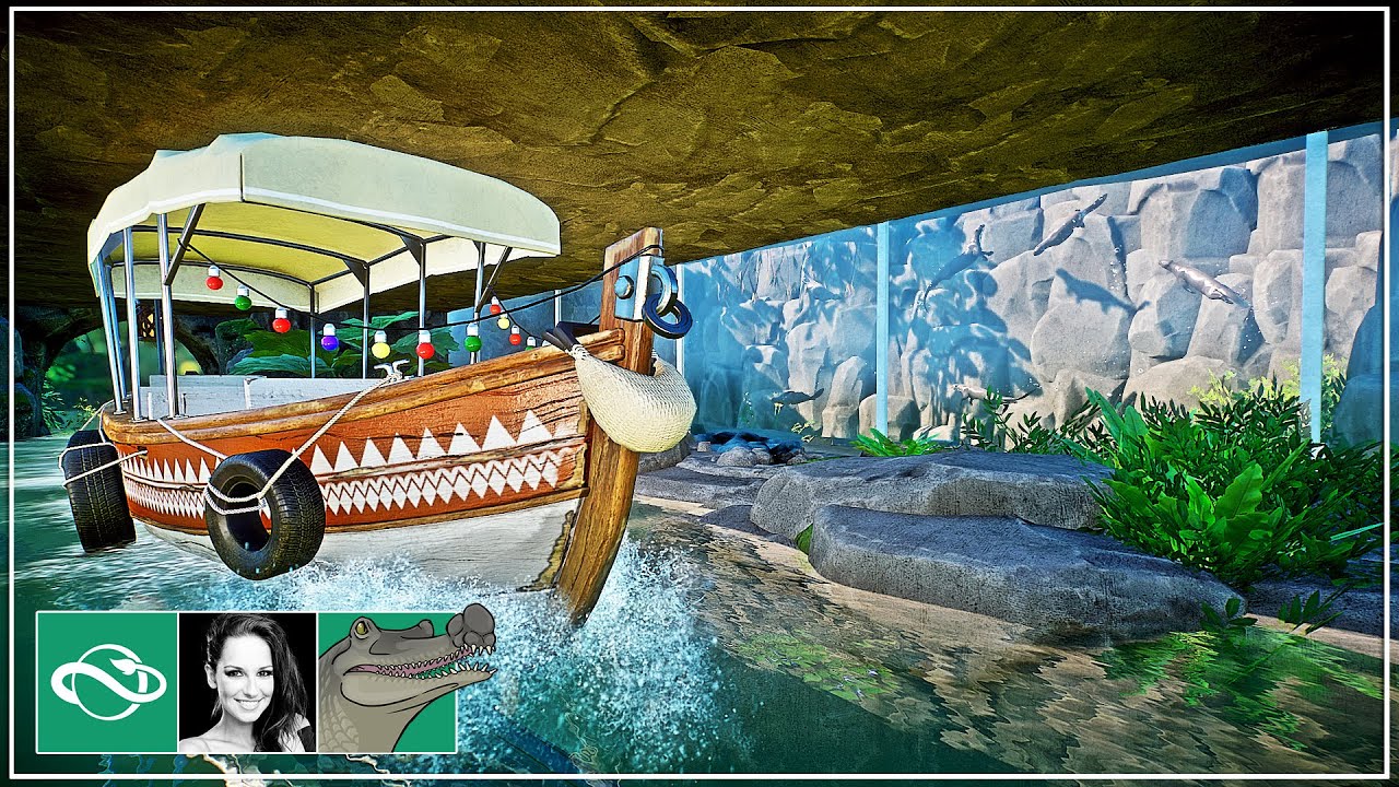 Building a Giant Otter Boat Ride Tunnel with Underwater viewing in Planet Zoo