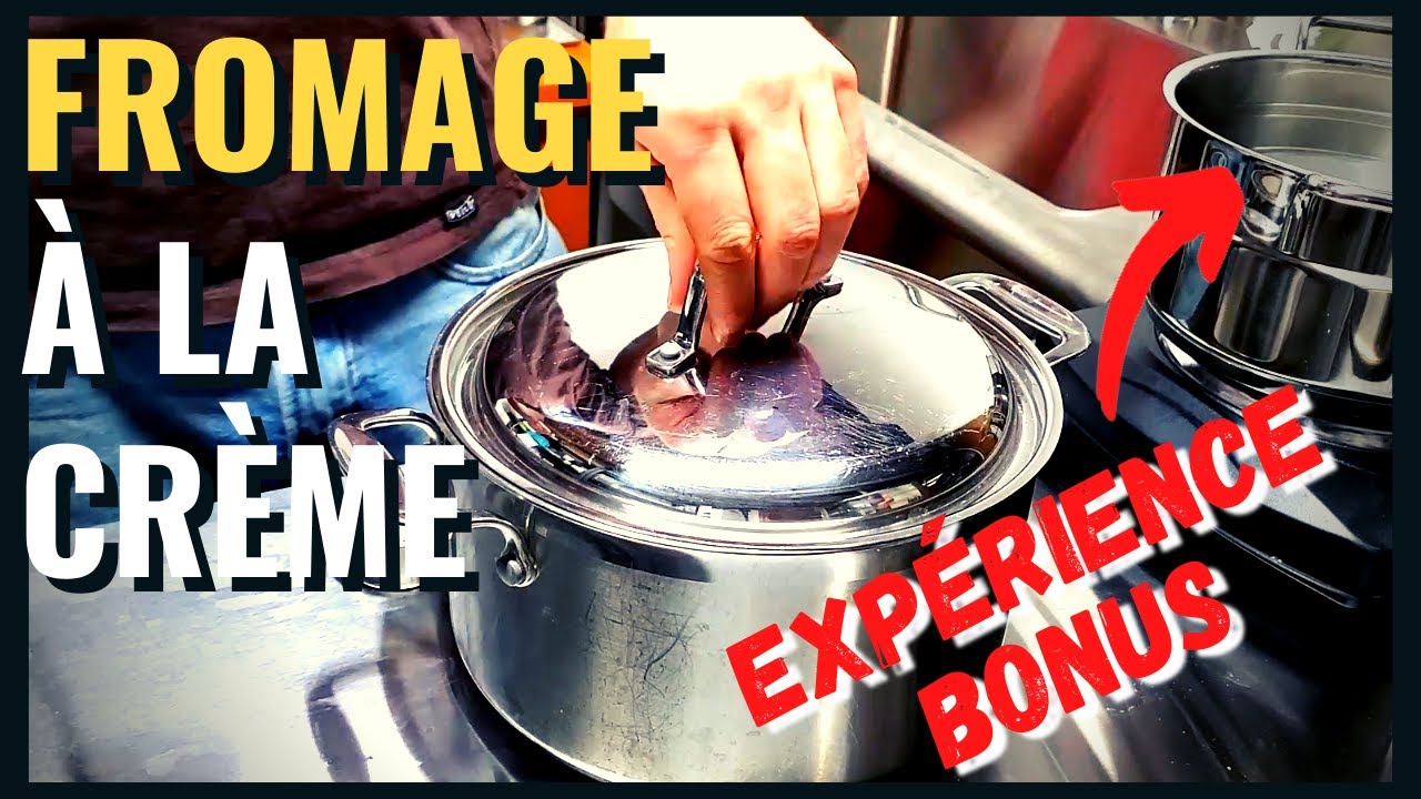 Recette de FROMAGE À LA CRÈME fait maison (plus expérience BONUS au résultat ... étrange!)
