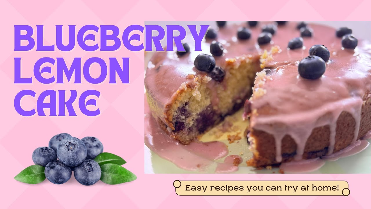 Blueberry Lemon Cake with Blueberry Glaze 💜