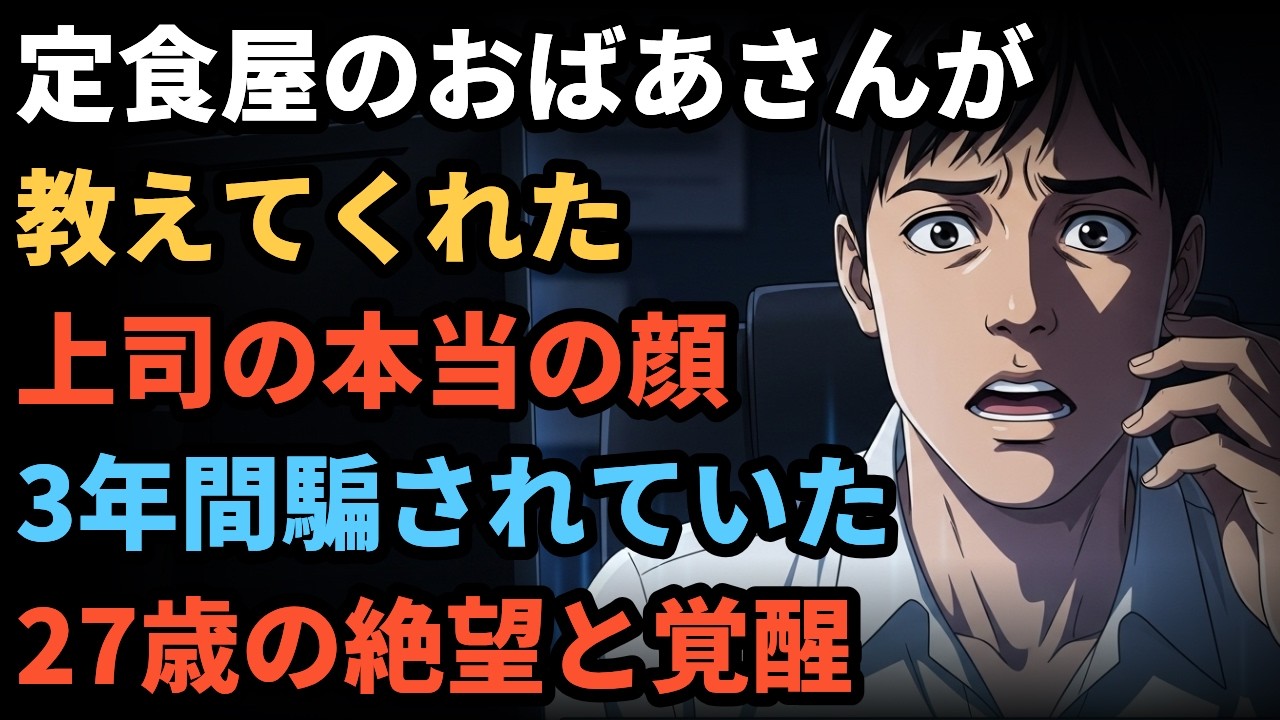 定食屋のおばあさんが教えてくれた上司の本当の顔。3年間騙されていた27歳会社員の覚醒【朗読】