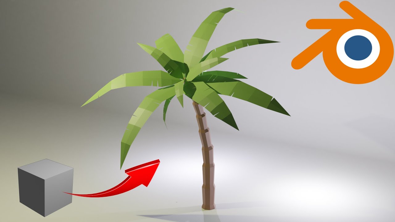 Modelando um COQUEIRO em low poly no Blender