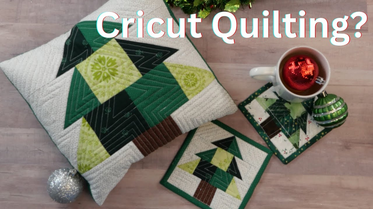 Easy Quilted Christmas Tree Quilt Block (includes SVG files for Cricut Cutting)
