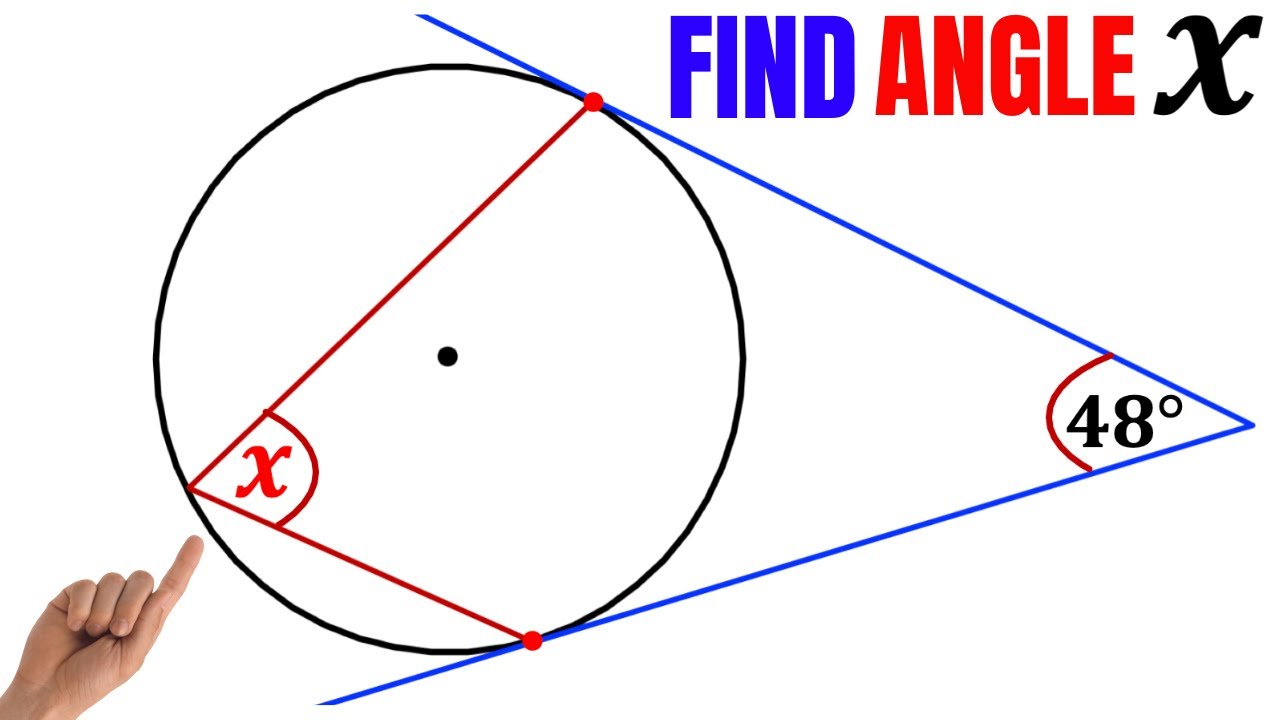Find the angle X in the Circle | Learn how to Solve this Tricky Geometry problem Quickly