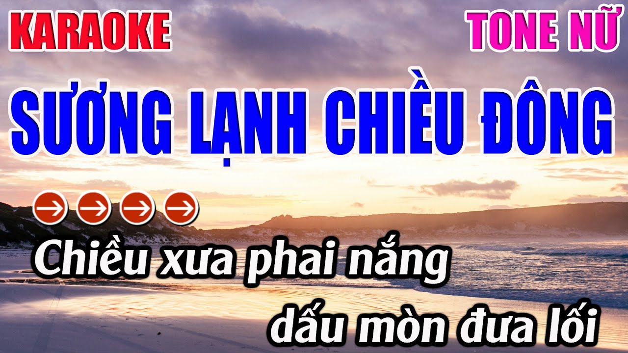 Sương Lạnh Chiều Đông Karaoke Tone Nữ ( Gm ) Karaoke 9999 - Beat Mới