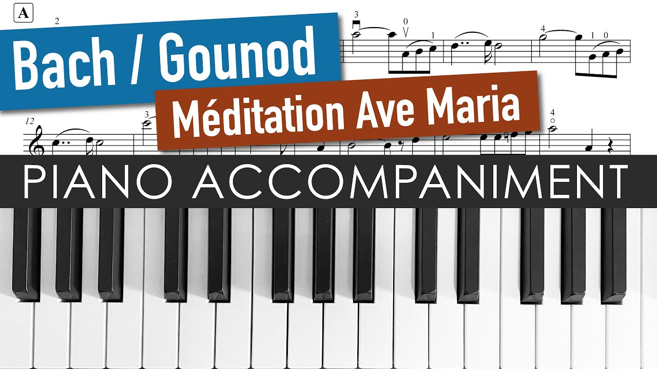 Bach / Gounod: Méditation - Ave Maria | Piano Accompaniment | Violin Sheet Music