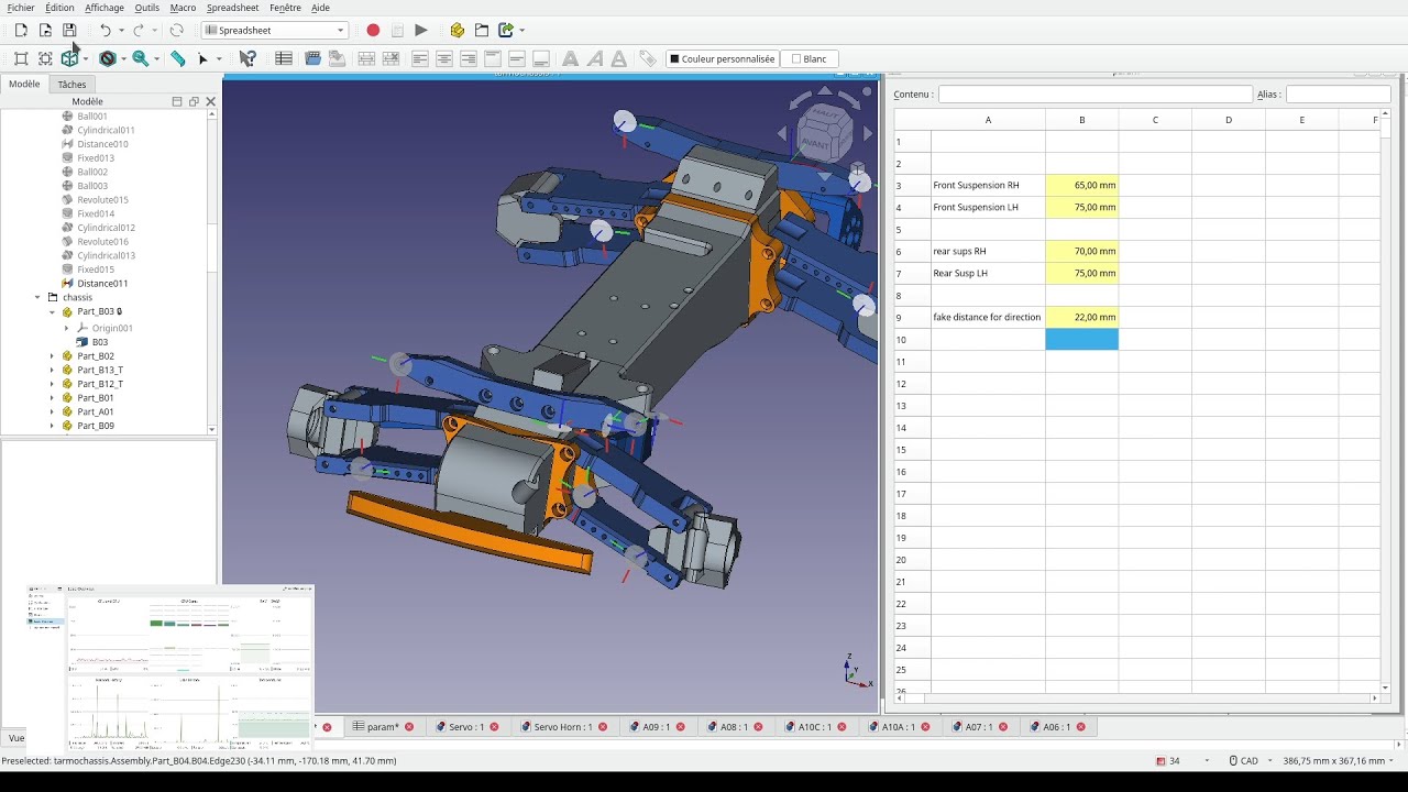 Tarmo 5 assembled in Freecad 0.22dev with built-in Assembly