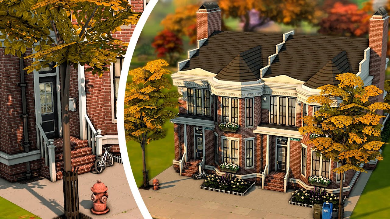 Семейные таунхаусы 🍂 // Строительство The Sims 4 NO CC