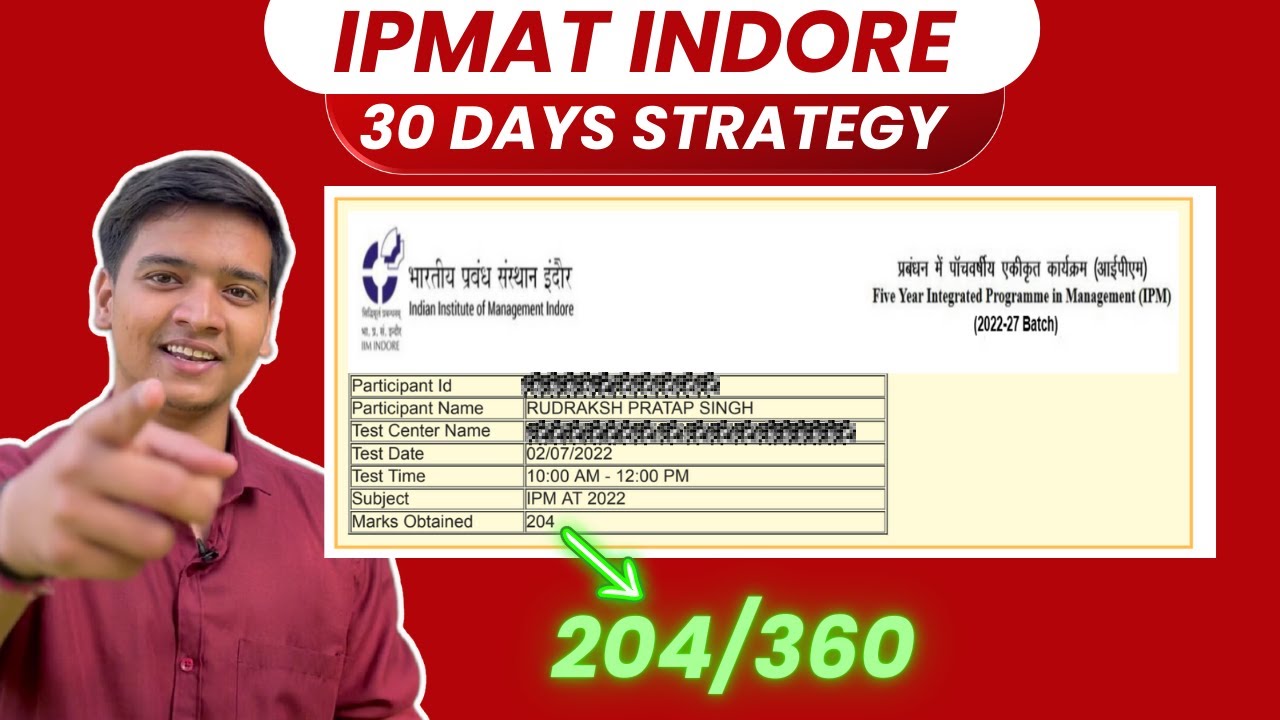 Ultimate 30-Days Strategy to 200+ Score 💯 | IPMAT Indore 2025 | | IPMAT 2025 | IPMAT 2026