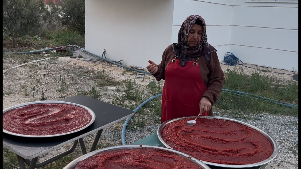 ⛅️GÜN DOĞUMUNA KADAR DOMATES SALÇASI PİŞİRDİK