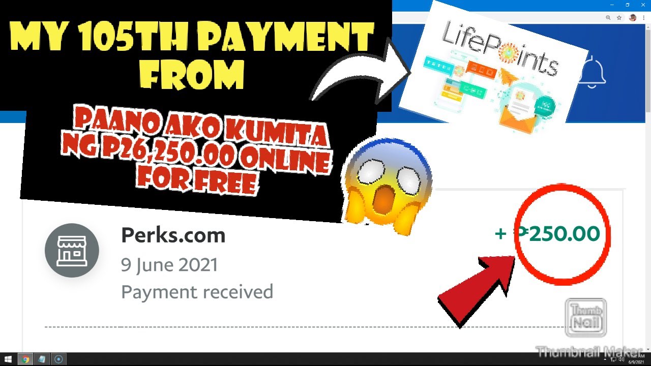 My #105th PayPal payment from LifePoints (Perks.com) [LIFEPOINTS 2021]