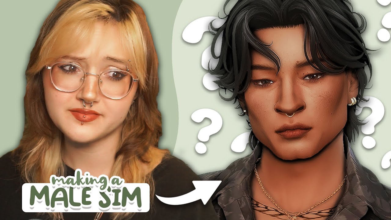 Попытка создать МУЖСКОГО персонажа...☠️ + Список CC | Sims 4: Вызов создания персонажа