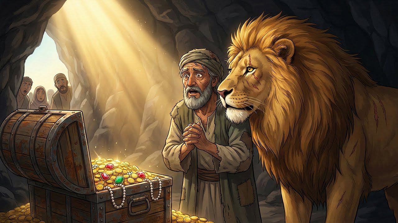 فلاح فقير أطعم شِبلًا جريحًا في الغابة فسخروا منه… لكن الأسد عاد بهدية جعلته أغنى رجل في القرية!