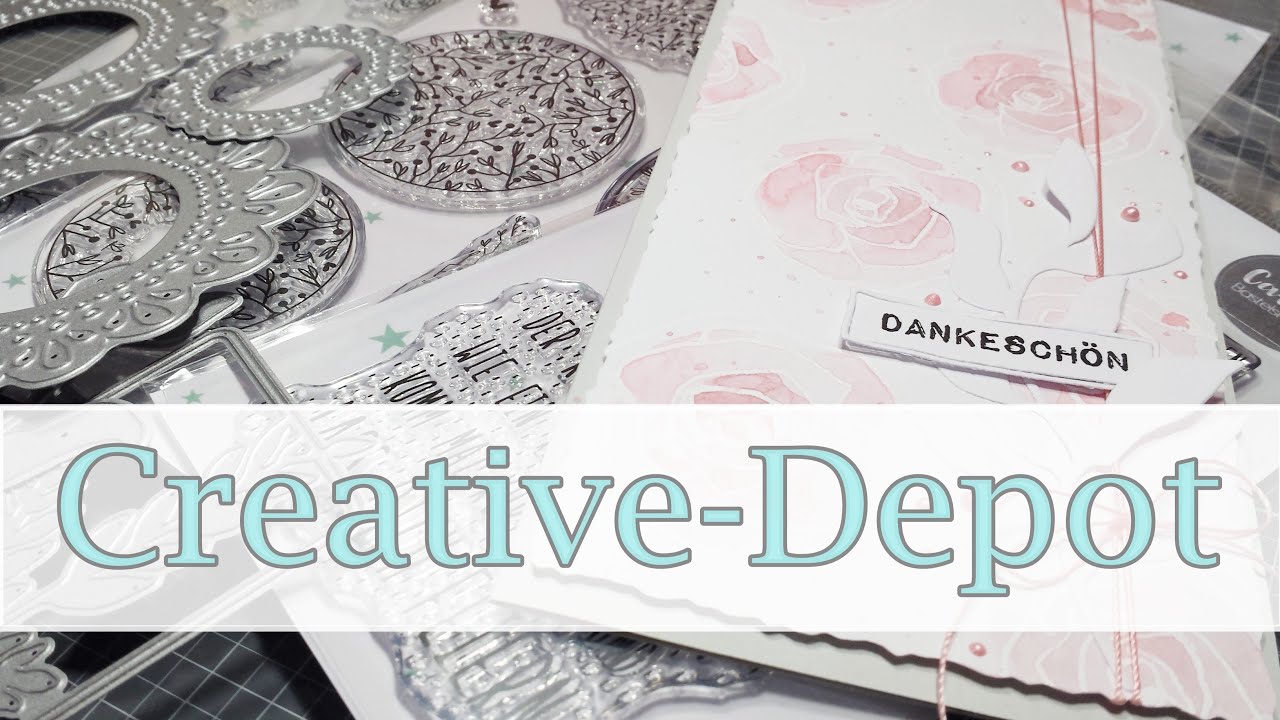 Neue Stanzen + Stempel | Romantische Karte | Creative-Depot | Ohrenpost