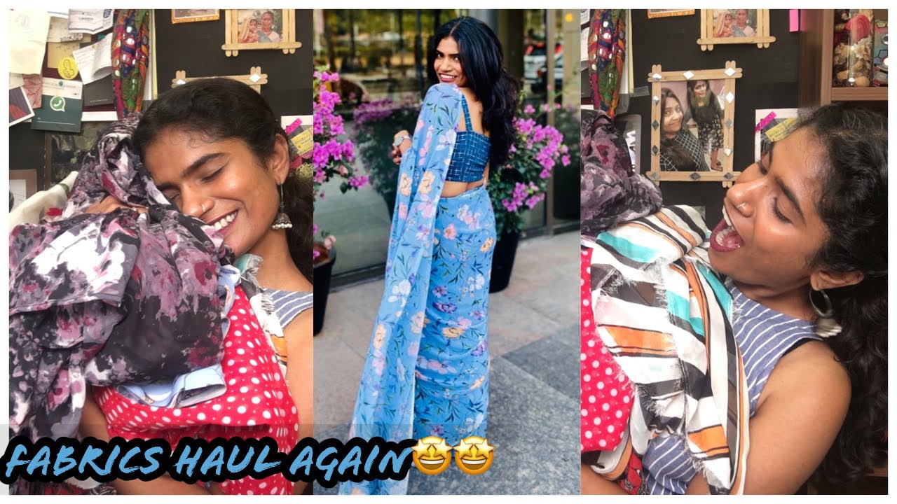 Fabrics Haul | FairPrice, Badichowdi | Sarees, Dress materials | nayalooks | Navya Varma